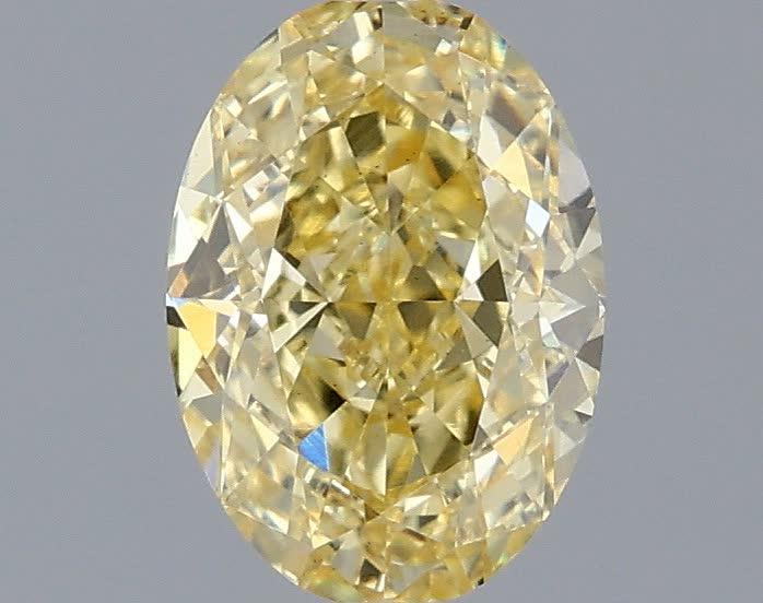 1.09 Ct. Fancy Intense Yellow Oval Lab Grown Diamond
