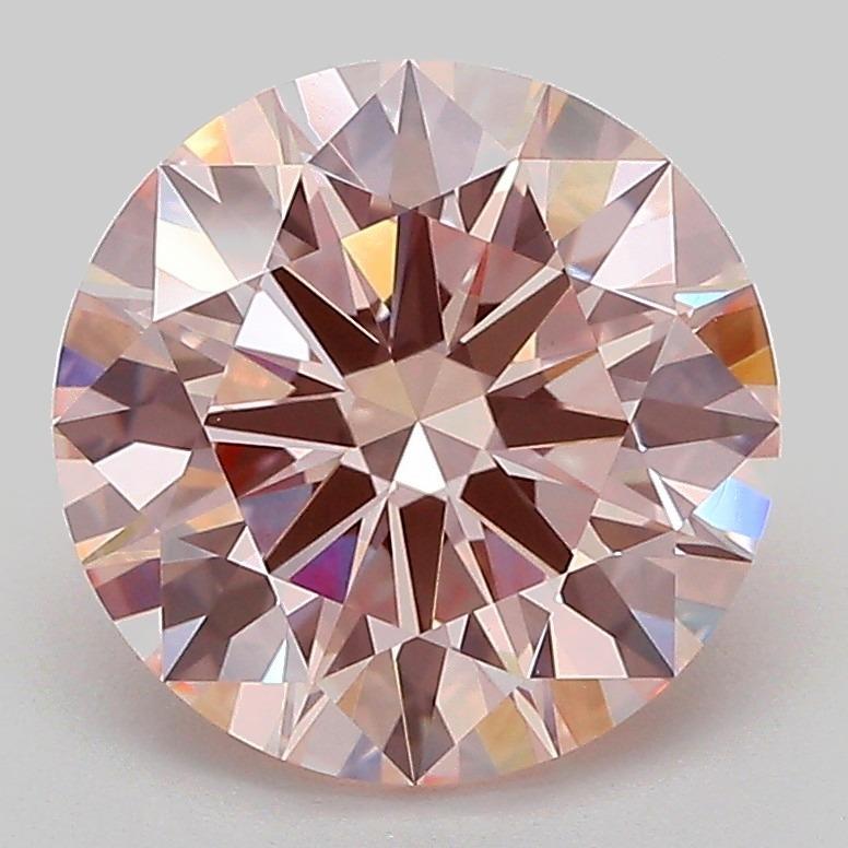 3.03 Ct. Fancy Intense Pink Round Lab Grown Diamond