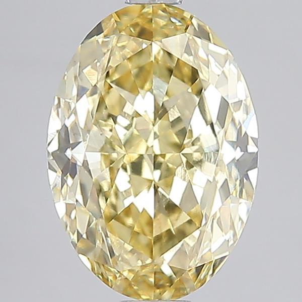 3.71 Ct. Fancy Intense Yellow Oval Lab Grown Diamond