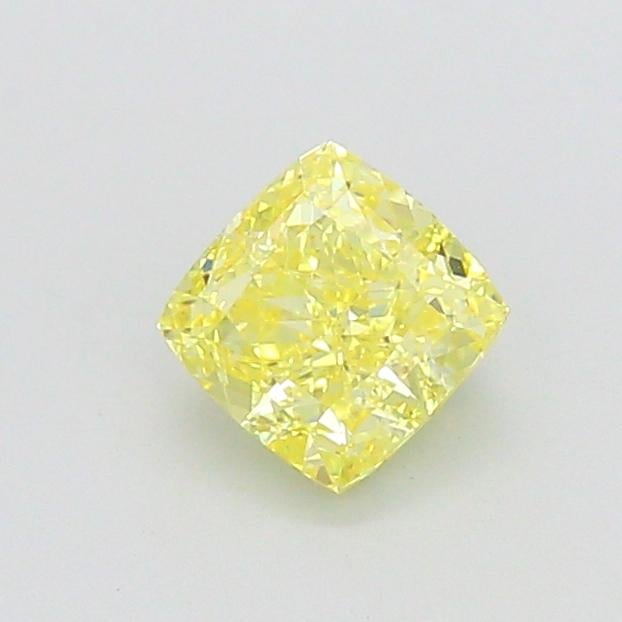 1.08 Ct. Fancy Intense  Yellow Cushion Lab Grown Diamond