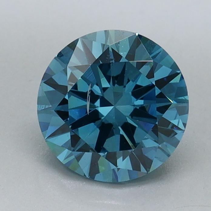 1.04 Ct. Fancy Vivid Malibu Blue Round Lab Grown Diamond
