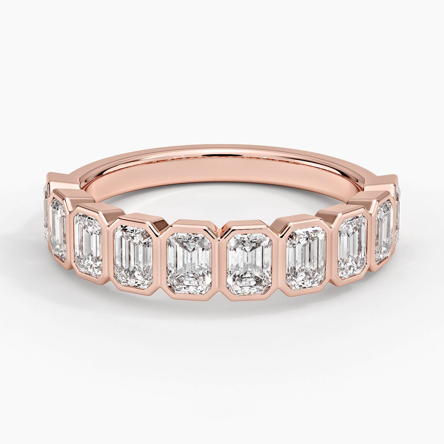 Rose gold diamond engagement ring with surprise diamond details