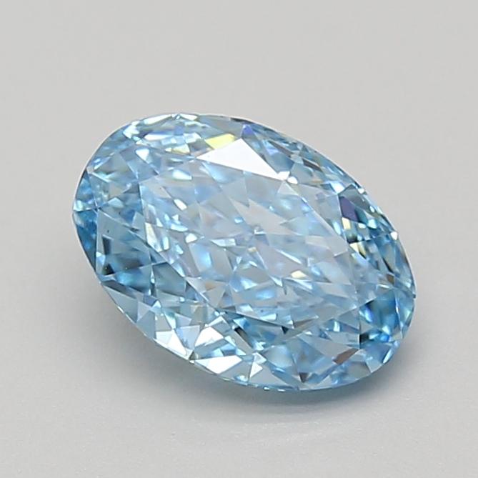 1.53 Ct. Fancy Vivid Blue Oval Lab Grown Diamond