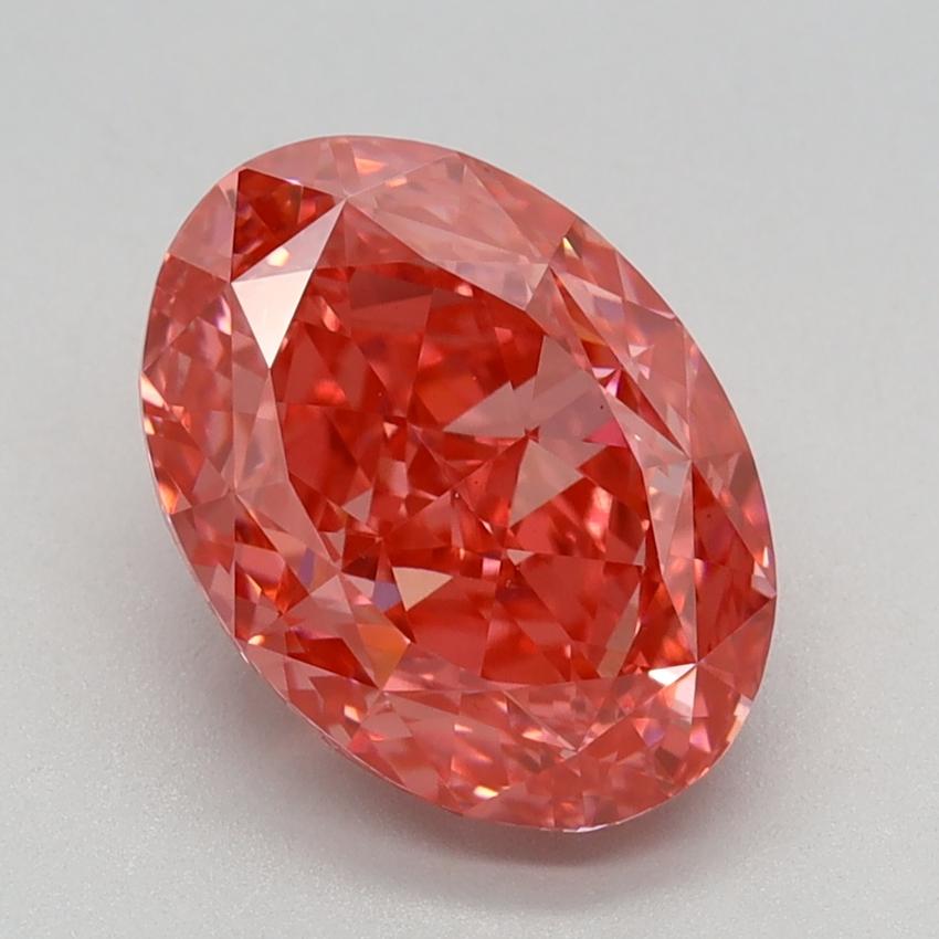 2.88 Ct. Fancy Vivid Pink Oval Lab Grown Diamond