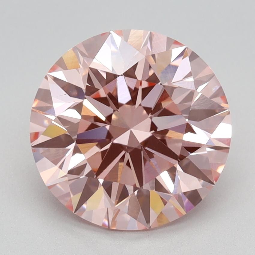 2.30 Ct. Fancy Intense Pink Round Lab Grown Diamond