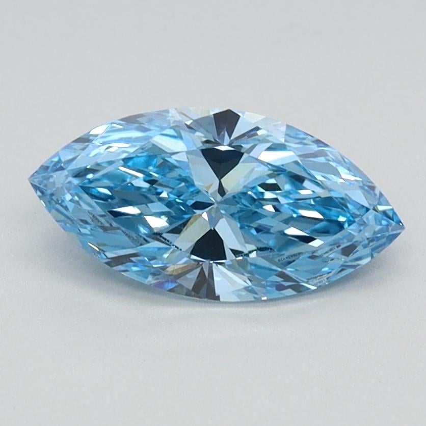 0.74 Ct. Fancy Vivid Blue Marquise Lab Grown Diamond