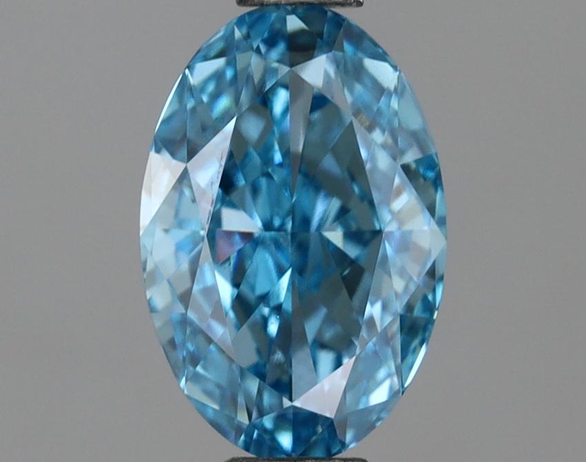 1.01 Ct. Fancy Vivid Blue Oval Lab Grown Diamond