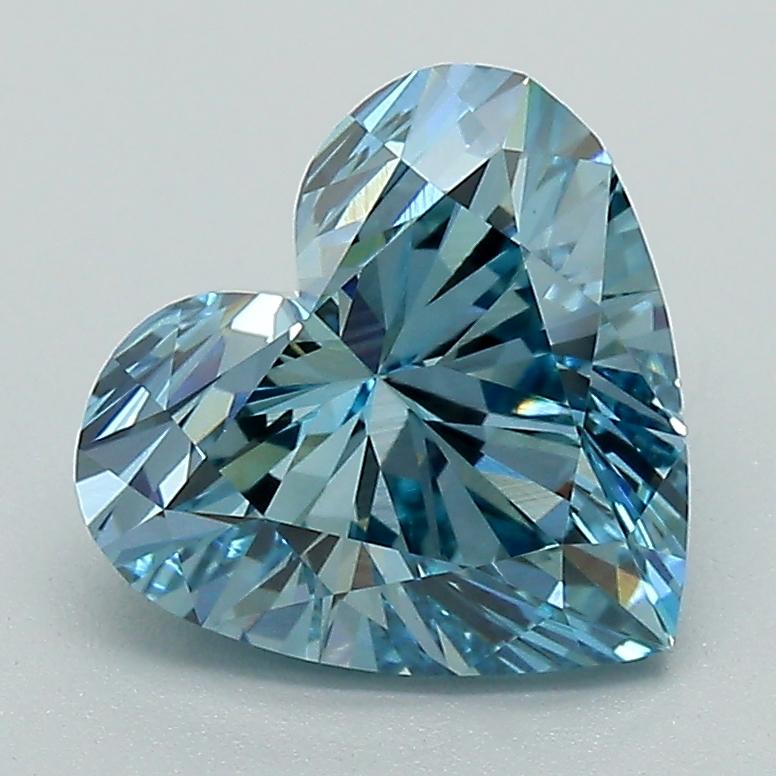 2.33 Ct. Fancy Vivid Blue Heart Lab Grown Diamond