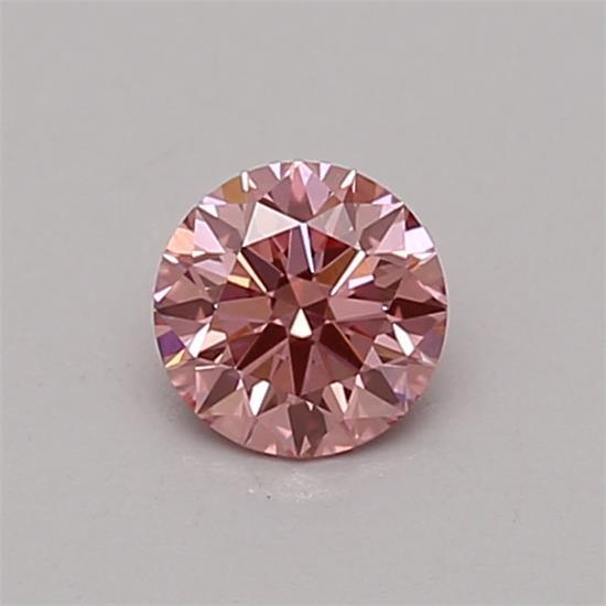 0.33 Ct. Fancy Vivid Pink Round Lab Grown Diamond