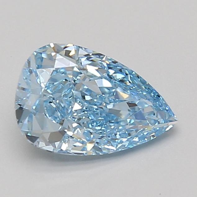 1.57 Ct. Fancy Vivid Blue Pear Lab Grown Diamond