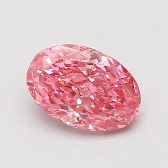 0.73 Ct. Fancy Vivid Pink Oval Lab Grown Diamond