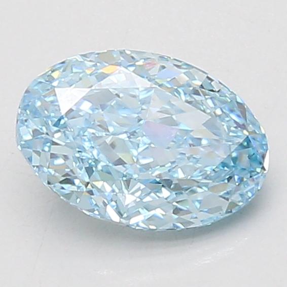 1.57 Ct. Fancy Vivid Blue Oval Lab Grown Diamond