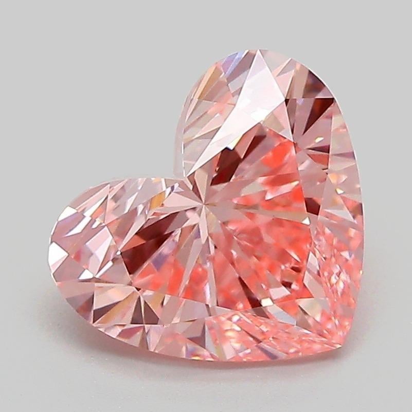 2.19 Ct. Fancy Vivid Pink Heart Lab Grown Diamond