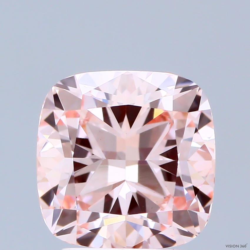 3.00 Ct. Fancy Intense Pink Cushion Lab Grown Diamond