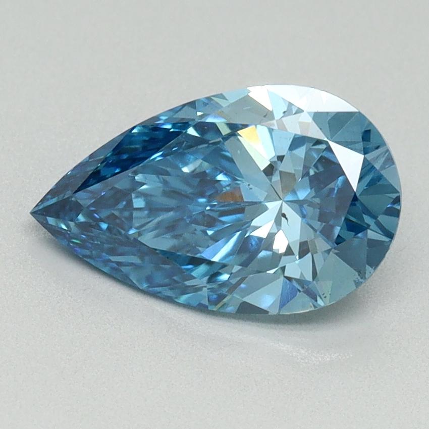 1.55 Ct. Fancy Vivid Blue Pear Lab Grown Diamond