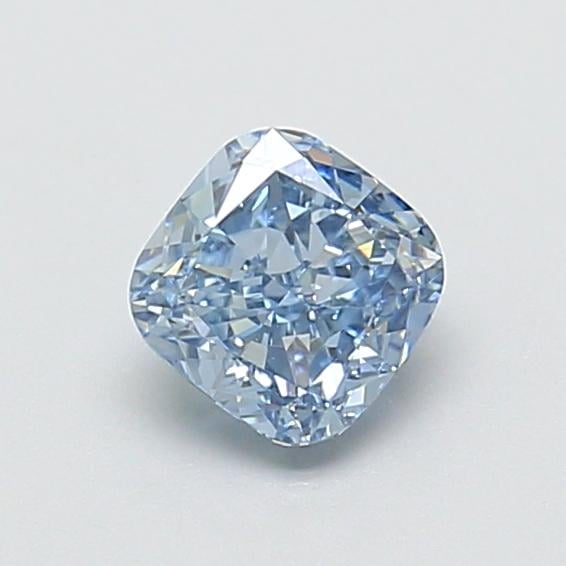 0.76 Ct. Fancy Vivid Blue Cushion Lab Grown Diamond