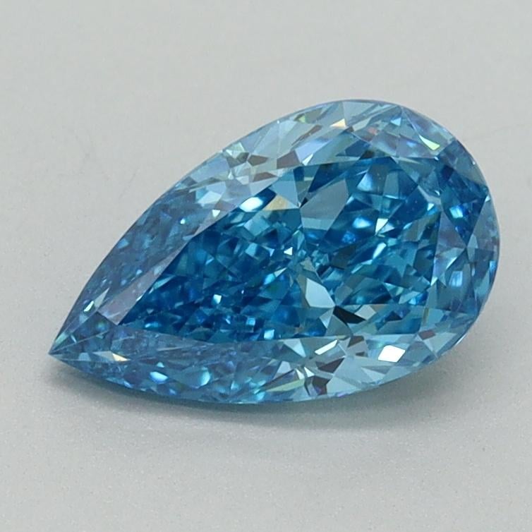 1.08 Ct. Fancy Vivid Blue Pear Lab Grown Diamond