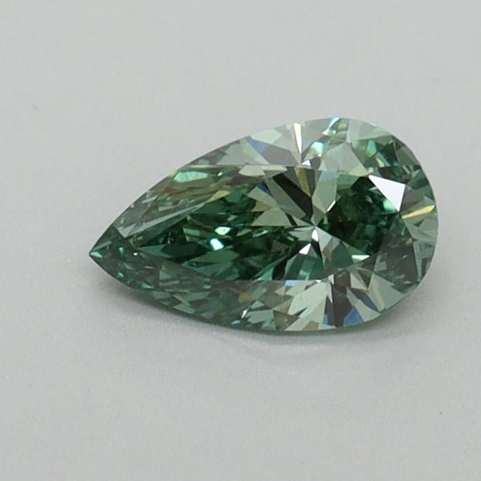 0.41 Ct. Fancy Vivid Pacific Green Pear Lab Grown Diamond