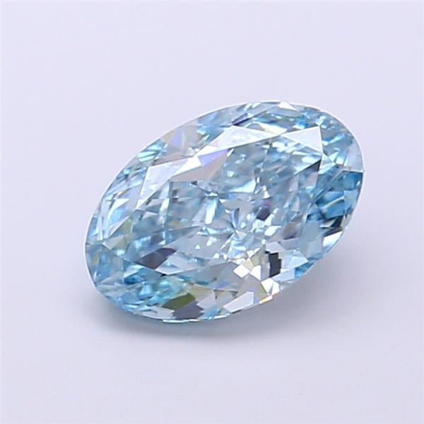 1.18 Ct. Fancy Vivid  Blue Oval Lab Grown Diamond