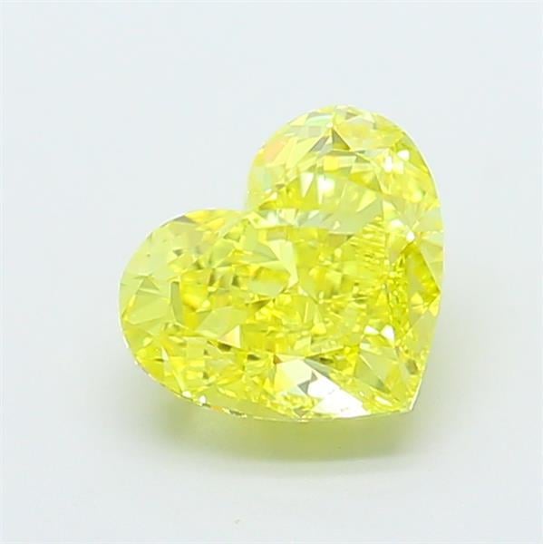 1.35 Ct. Fancy Vivid Yellow Heart Lab Grown Diamond