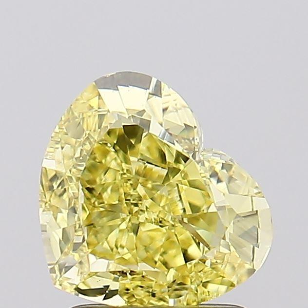 1.70 Ct. Fancy Vivid Yellow Heart Lab Grown Diamond