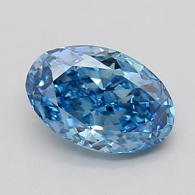 1.06 Ct. Fancy Vivid  Blue Oval Lab Grown Diamond