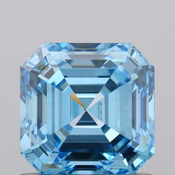 1.01 Ct. Fancy Vivid Blue Asscher Lab Grown Diamond
