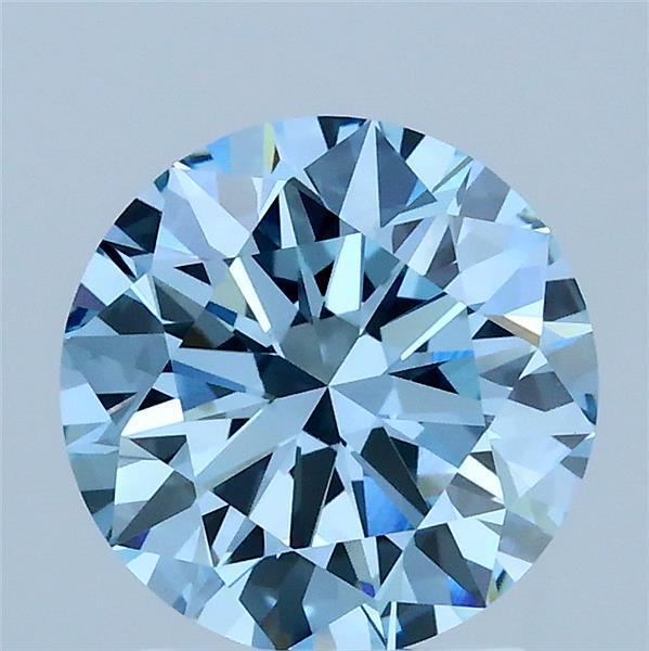 2.05 Ct. Fancy Vivid Blue Round Lab Grown Diamond