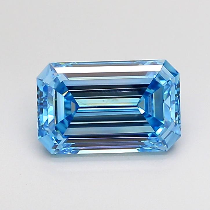 1.74 Ct. Fancy Vivid Blue Emerald Lab Grown Diamond