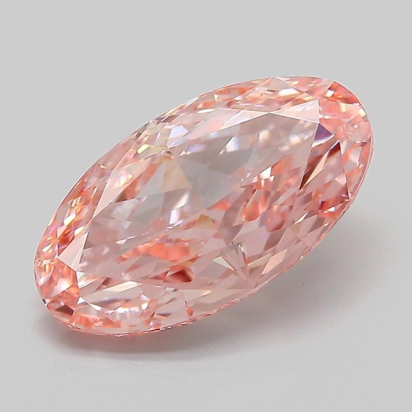 4.00 Ct. Fancy Vivid  Pink Oval Lab Grown Diamond