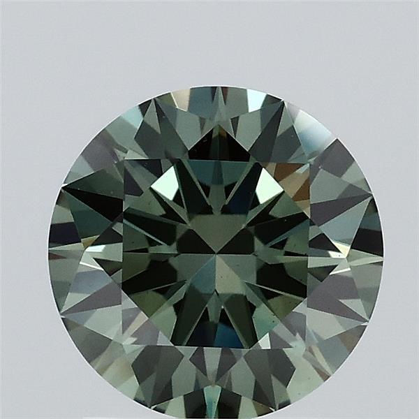 1.50 Ct. Fancy Vivid Green Round Lab Grown Diamond
