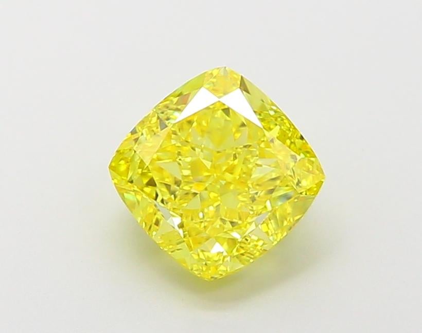 2.0 Ct. Fancy Vivid Yellow Cushion Lab Grown Diamond