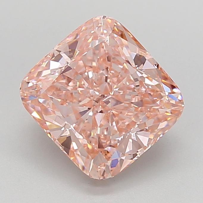 3.50 Ct. Fancy Vivid  Pink Cushion Lab Grown Diamond