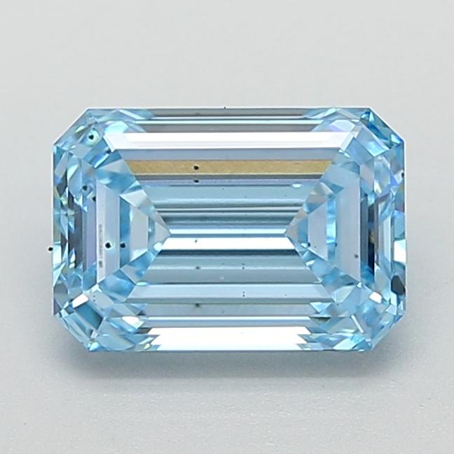 2.09 Ct. Fancy Vivid  Blue Emerald Lab Grown Diamond