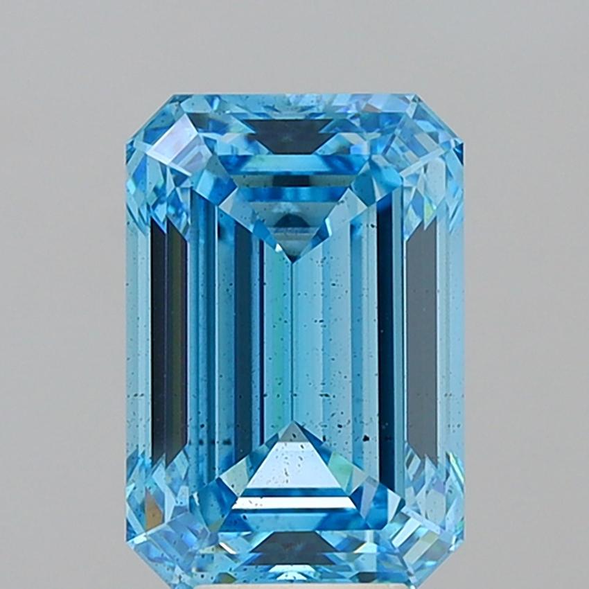 7.68 Ct. Fancy Vivid Blue Emerald Lab Grown Diamond