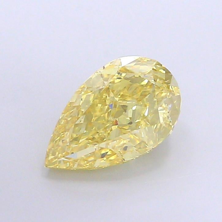 3.84 Ct. Fancy Intense Yellow Pear Lab Grown Diamond