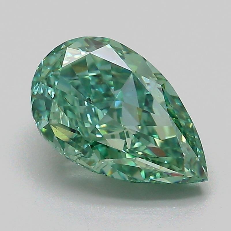 2.02 Ct. Fancy Vivid Green Pear Lab Grown Diamond