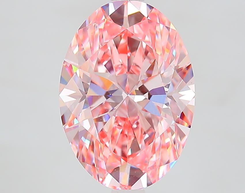 3.60 Ct. Fancy Vivid Pink Oval Lab Grown Diamond