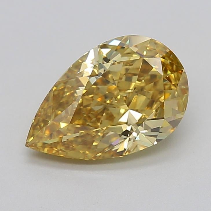 2.02 Ct. Fancy Vivid  Yellow Pear Lab Grown Diamond