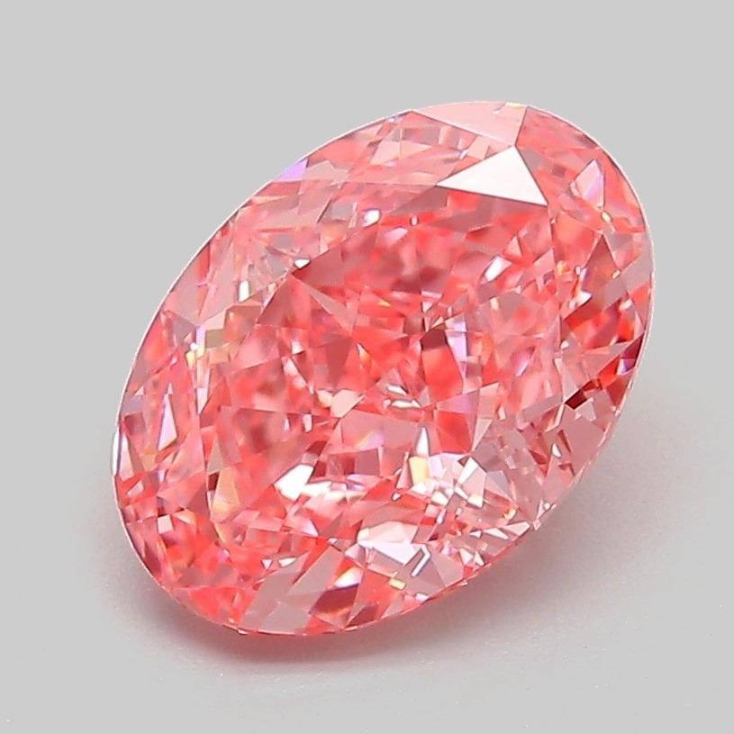 2.18 Ct. Fancy Vivid Pink Oval Lab Grown Diamond