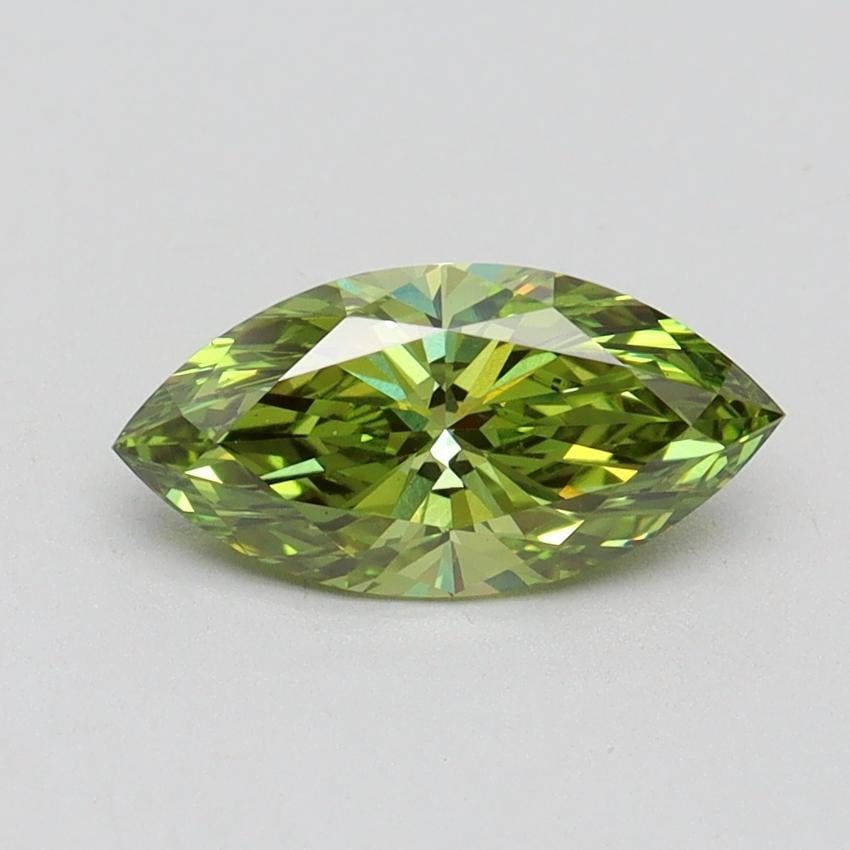 1.00 Ct. Fancy Vivid Green Marquise Lab Grown Diamond
