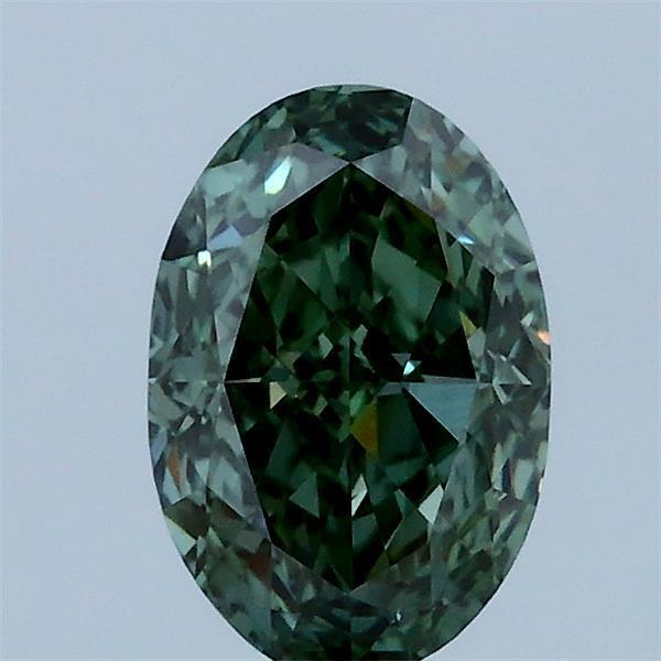 1.05 Ct. Fancy Vivid Green Oval Lab Grown Diamond