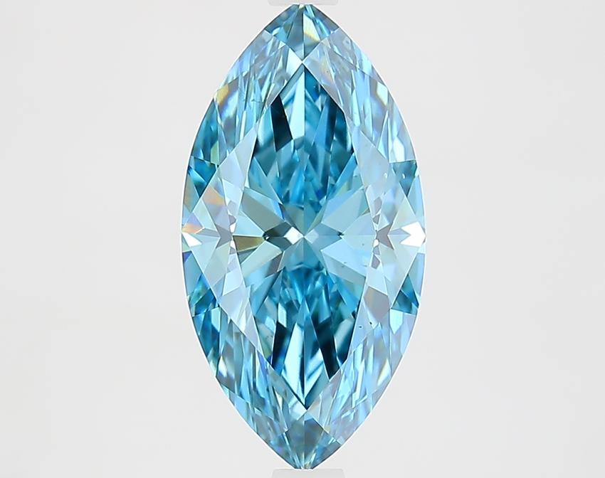 3.04 Ct. Fancy Vivid Blue Marquise Lab Grown Diamond