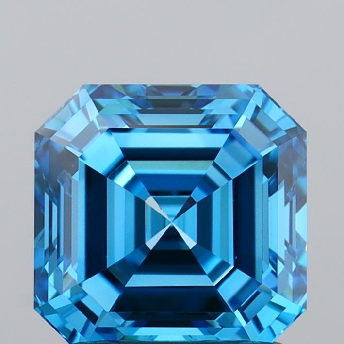 1.51 Ct. Fancy Vivid Blue Asscher Lab Grown Diamond
