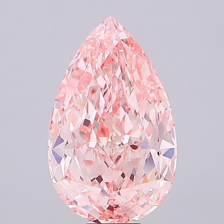 15.16 Ct. Fancy Vivid Pink Pear Lab Grown Diamond