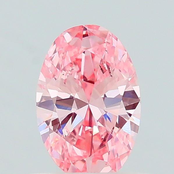0.53 Ct. Fancy Intense Pink Oval Lab Grown Diamond