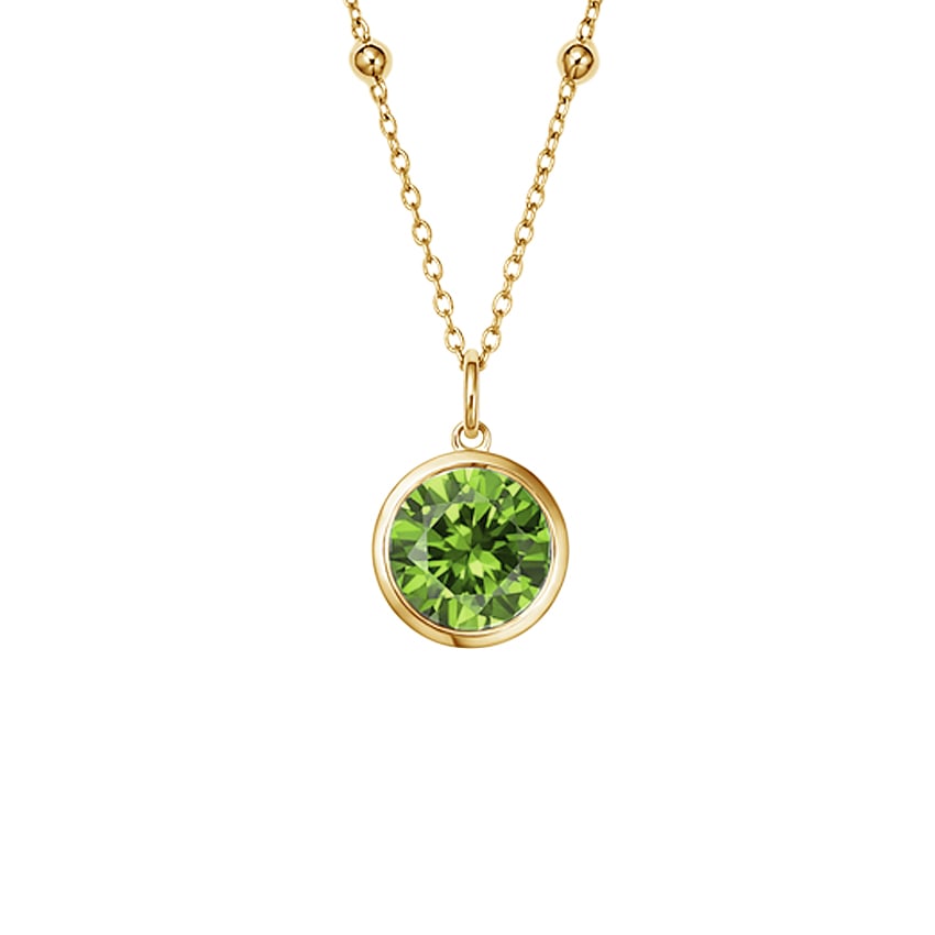 peridot bezel necklace