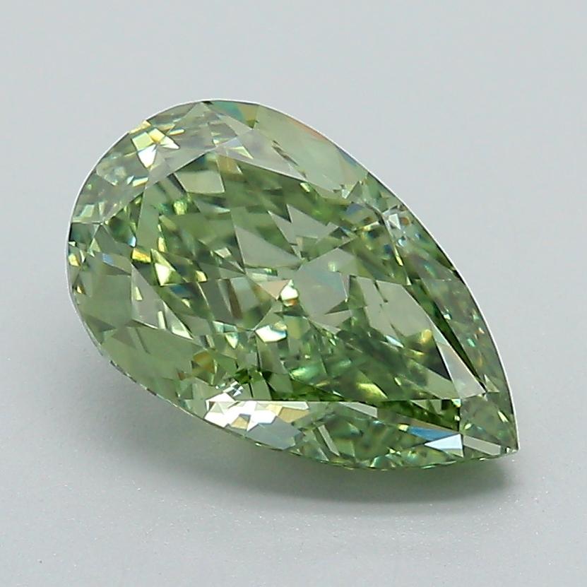 2.02 Ct. Fancy Vivid Green Pear Lab Grown Diamond