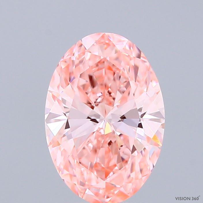 1.57 Ct. Fancy Vivid Pink Oval Lab Grown Diamond