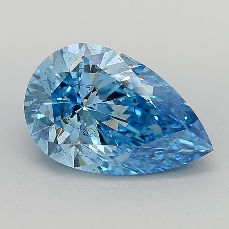 3.05 Ct. Fancy Vivid  Blue Pear Lab Grown Diamond